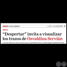 Despertar invita a visualizar los trazos de Osvaldina Servián - Domingo, 05 de Noviembre de 2017
